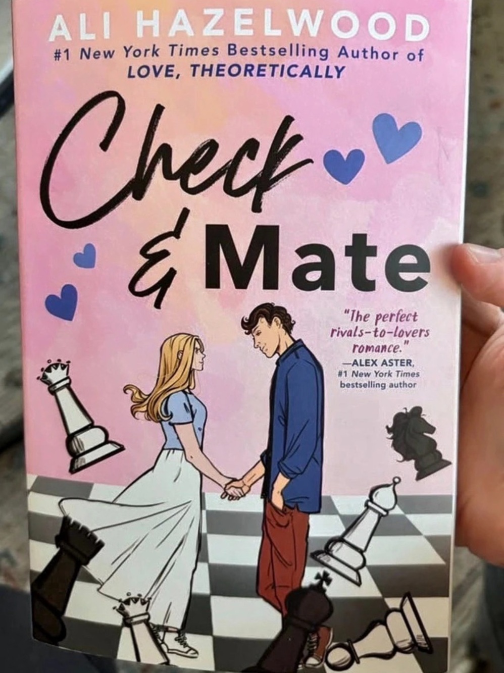 Ali Hazelwood Check & Mate Pink Paperback Like New
